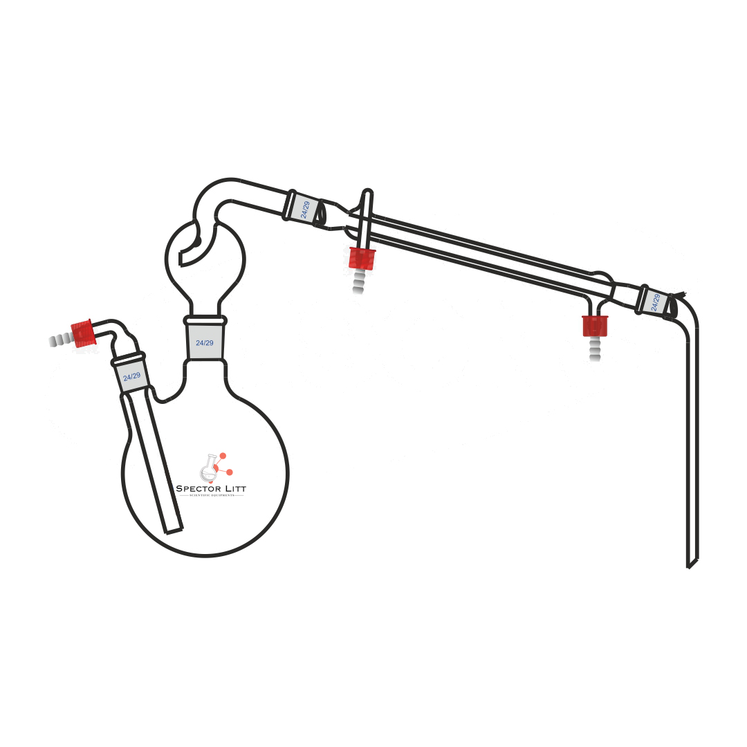 Steam Distillation Assembly with Double Neck Round